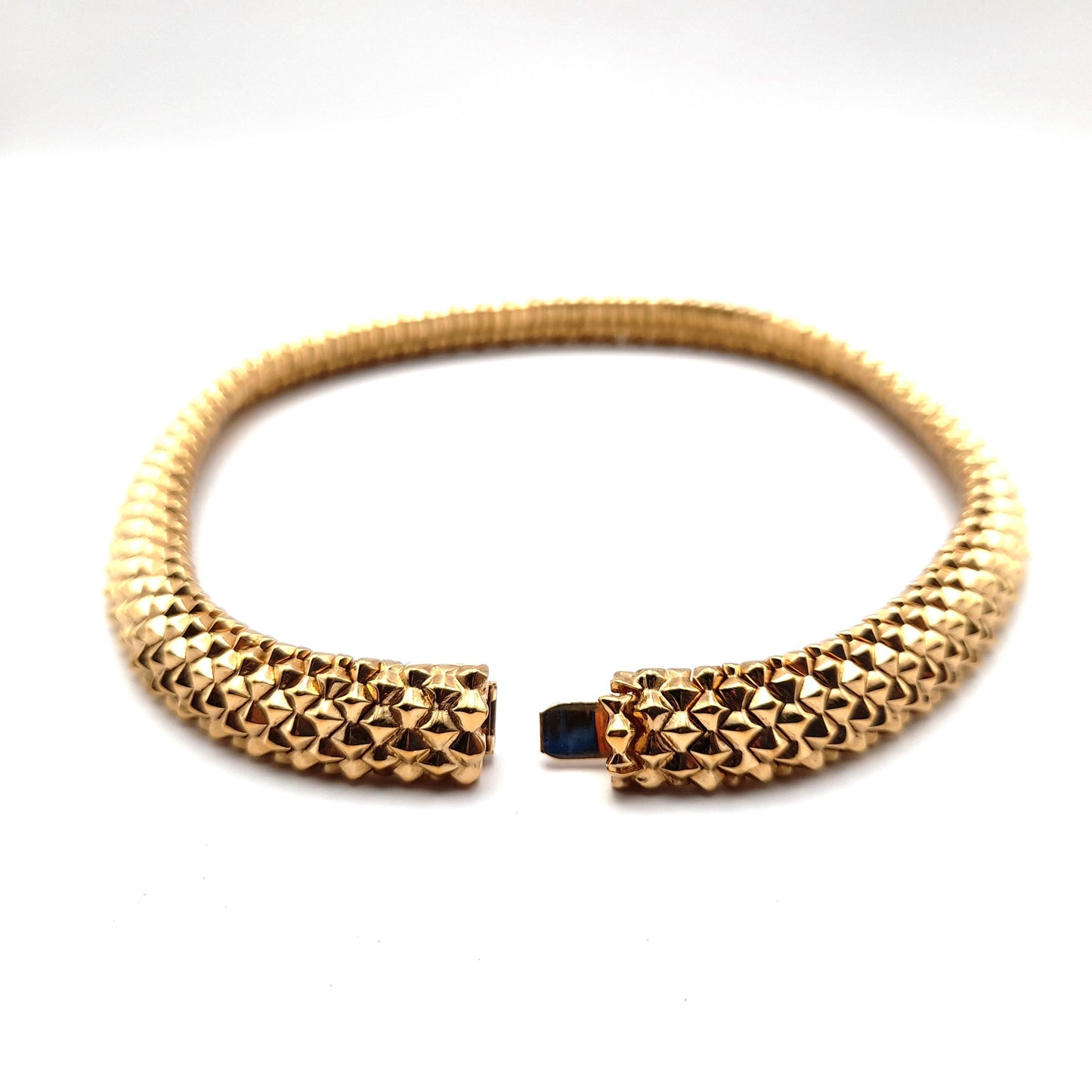 Ciner Vintage Gold Plated Brutalist Choker Necklace
