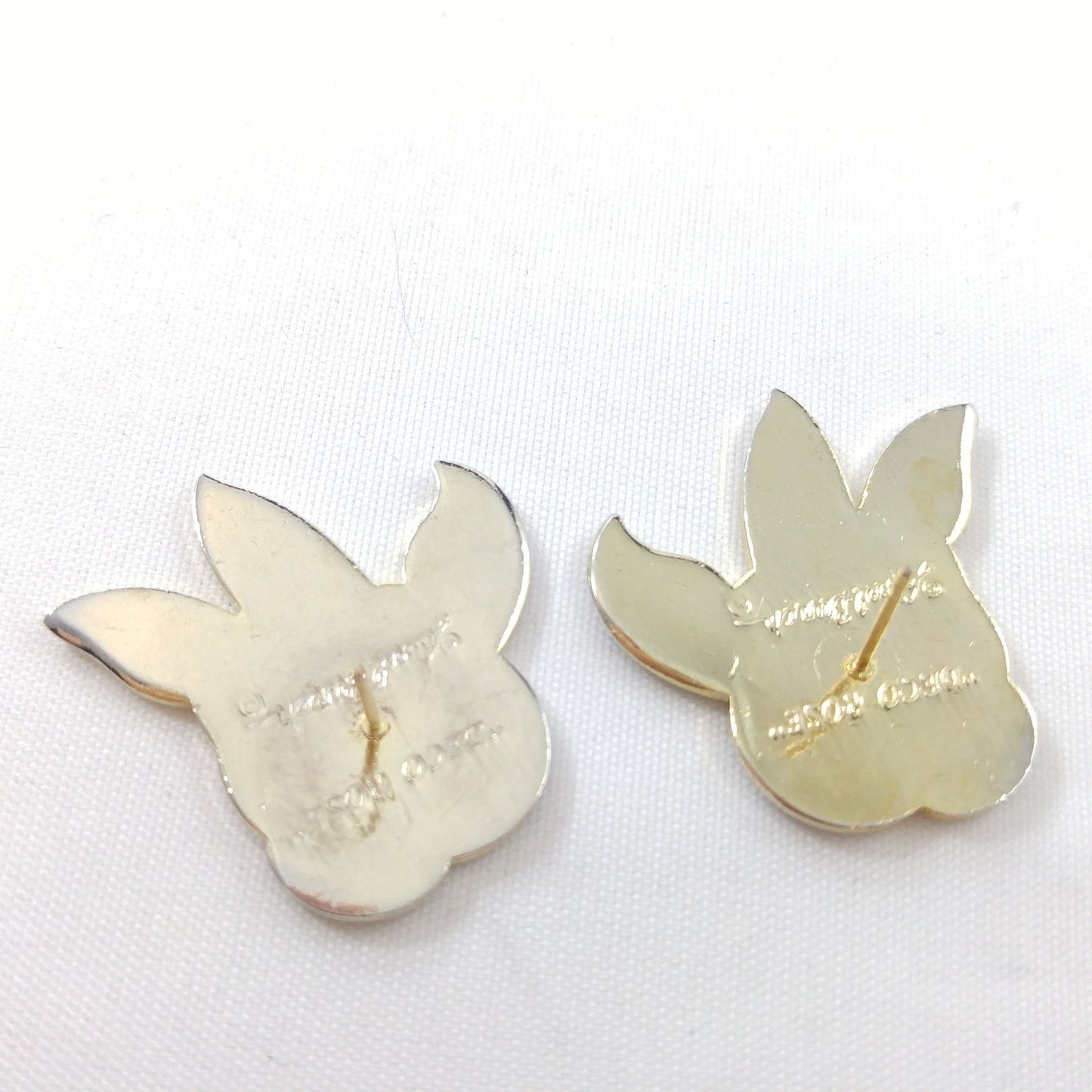 Vintage Laurel Burch Blue "Deco Rose" Post Earrings, 1980s Vintage Jewelry