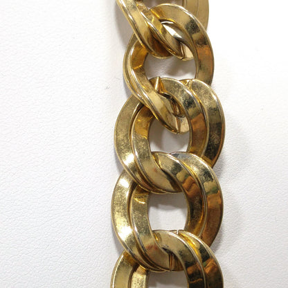 Monet Wide Link Necklace Bracelet Set, Double Links, 1980s Vintage Jewelry