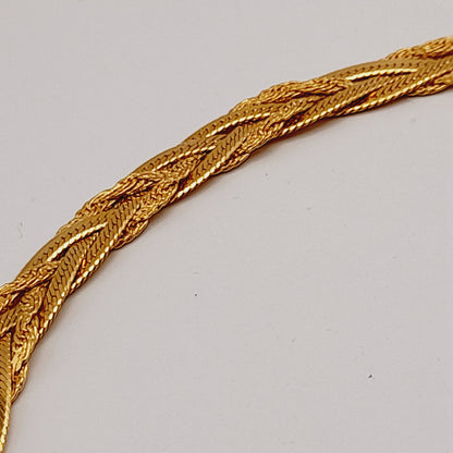 Vintage Lady Remington (LR) Four Strands Braided Chain 18 Inch Necklace