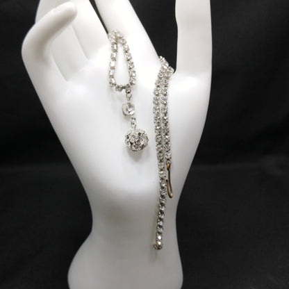 Weiss Clear Rhinestone Choker Necklace, Wedding Necklace, 1950s Vintage Jewelry