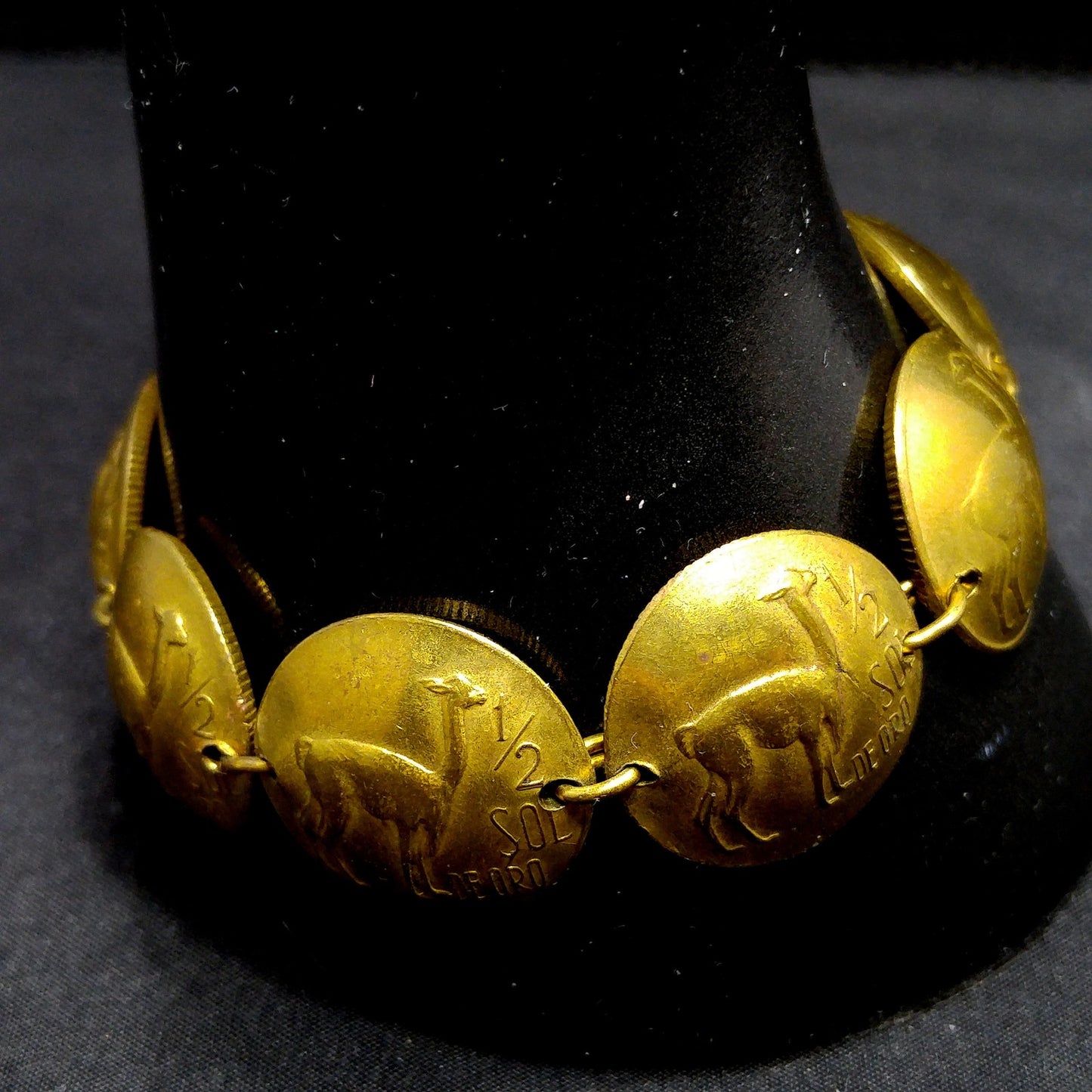 Coin Bracelet 1970s Peruvian Vintage