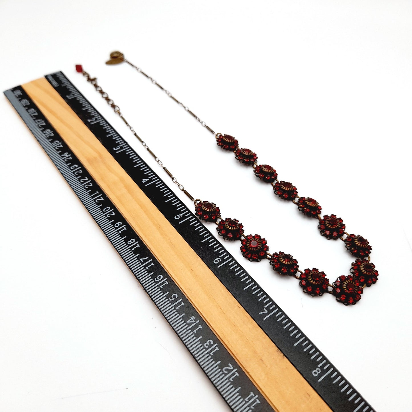 Vintage Liz Palacios Red Floral Necklace – Vintage-Inspired Sparkle from San Francisco