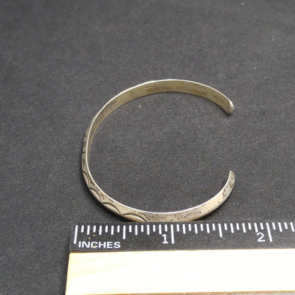 Erick Begay Sterling Silver Cuff Bracelet, Hand Crafted, Vintage Jewelry