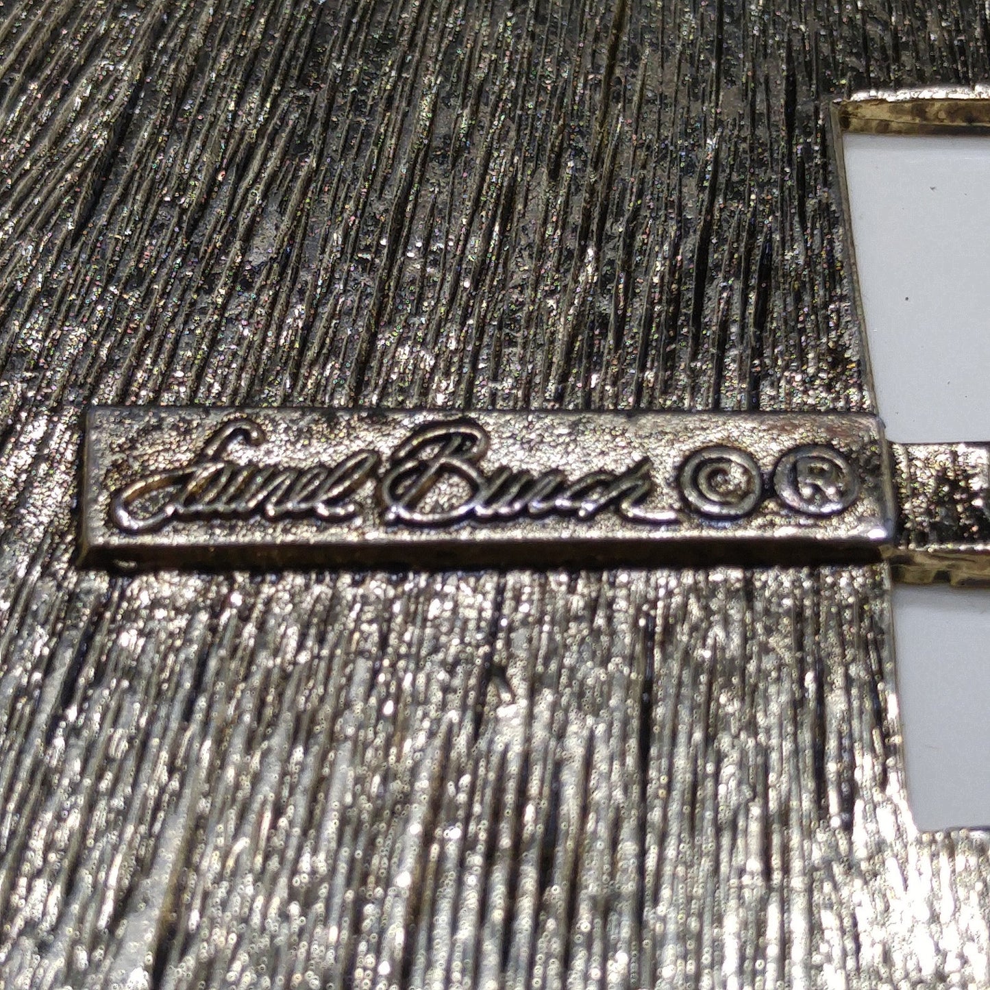 Laurel Burch Ebony & Ivory Tribal Necklace & Clip Earrings Set Rare 1980s Vintage