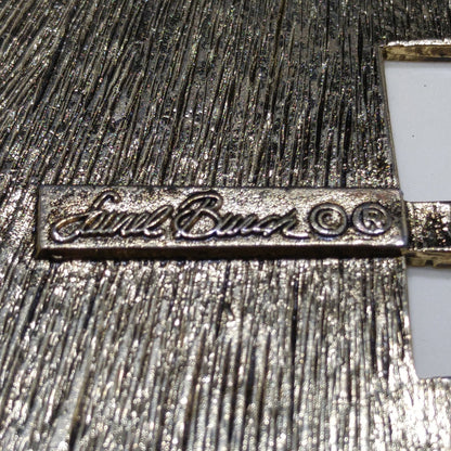 Laurel Burch Ebony & Ivory Tribal Necklace & Clip Earrings Set Rare 1980s Vintage