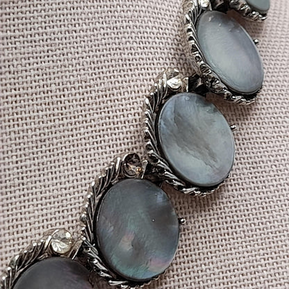 Vintage Lisner Mother of Pearl Necklace Bracelet Set, 1960s