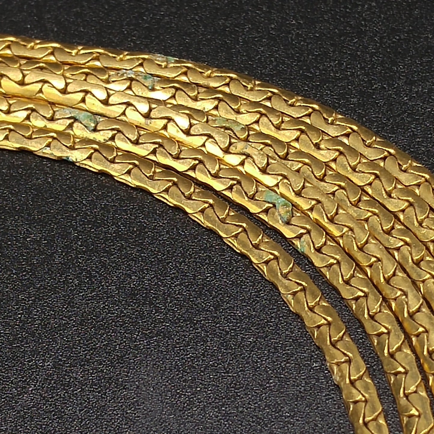 Freirich Victorian Choker Necklace, Gold Plated, Six Strands, 1960s Vintage Jewelry