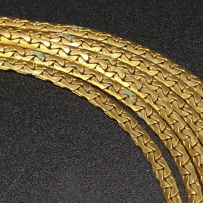 Freirich Victorian Choker Necklace, Gold Plated, Six Strands, 1960s Vintage Jewelry
