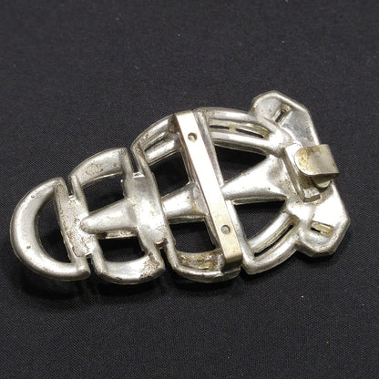 Vintage Clear Rhinestone Ladies Belt Buckle, Pot Metal, 1930s Vintage Accessories