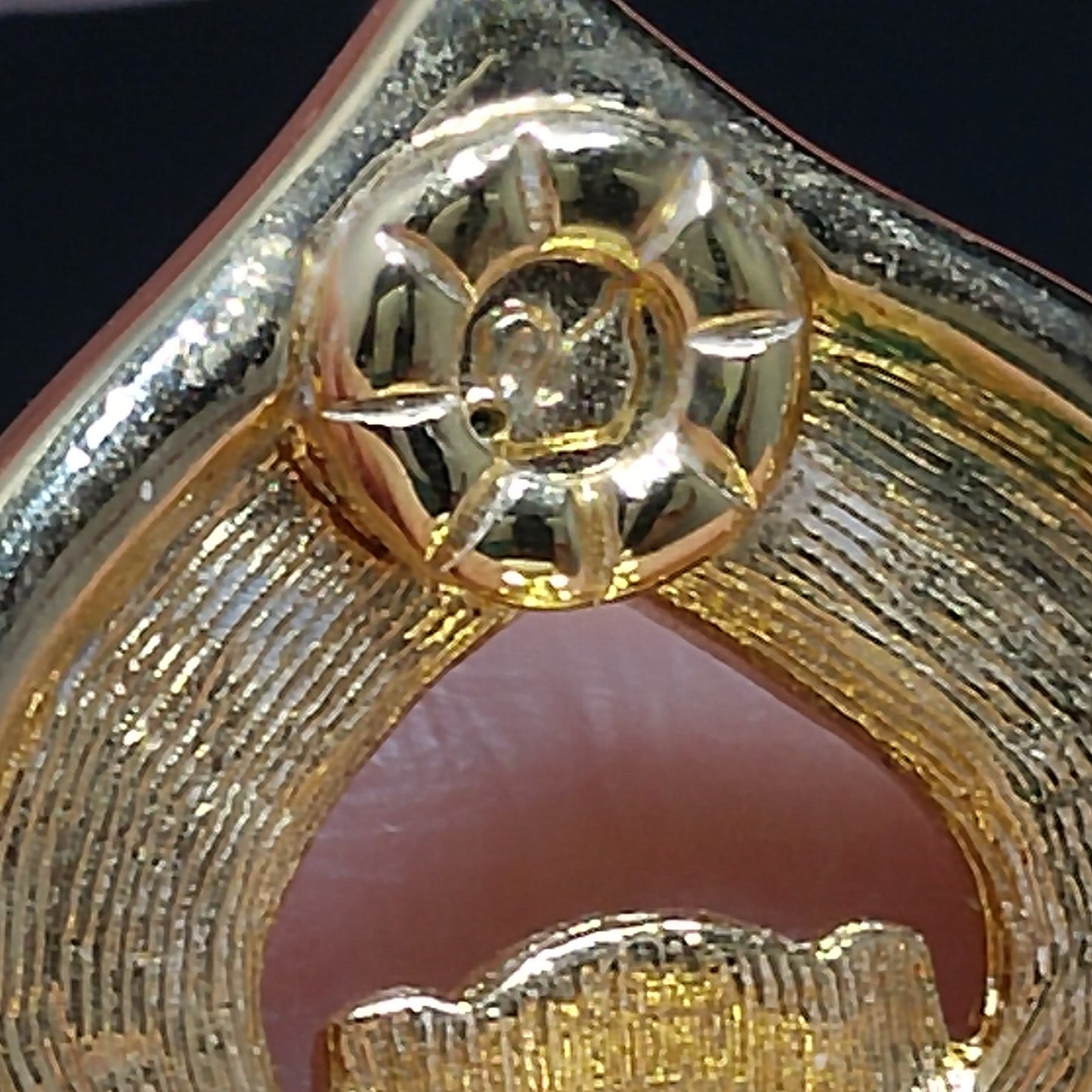 Swarovski Swan Logo Gold Plated Heart Drop Clip Earrings Clear Pave Crystals 90s