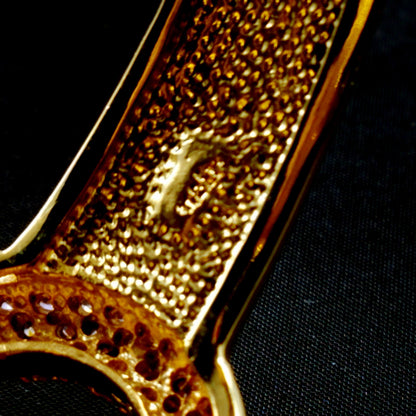 Noir New York Pink Rhinestone Snake Cuff Bracelet Gold Tone Vintage Designer