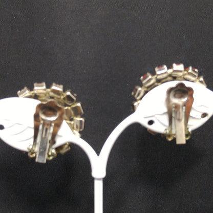 Vintage Juliana Clamper Bracelet & Earrings, DeLizza Elster, Red AB Rhinestones