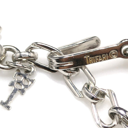 Crown Trifari Leaves Necklace, Rhodium Plated, 1960s Vintage Jewelry
