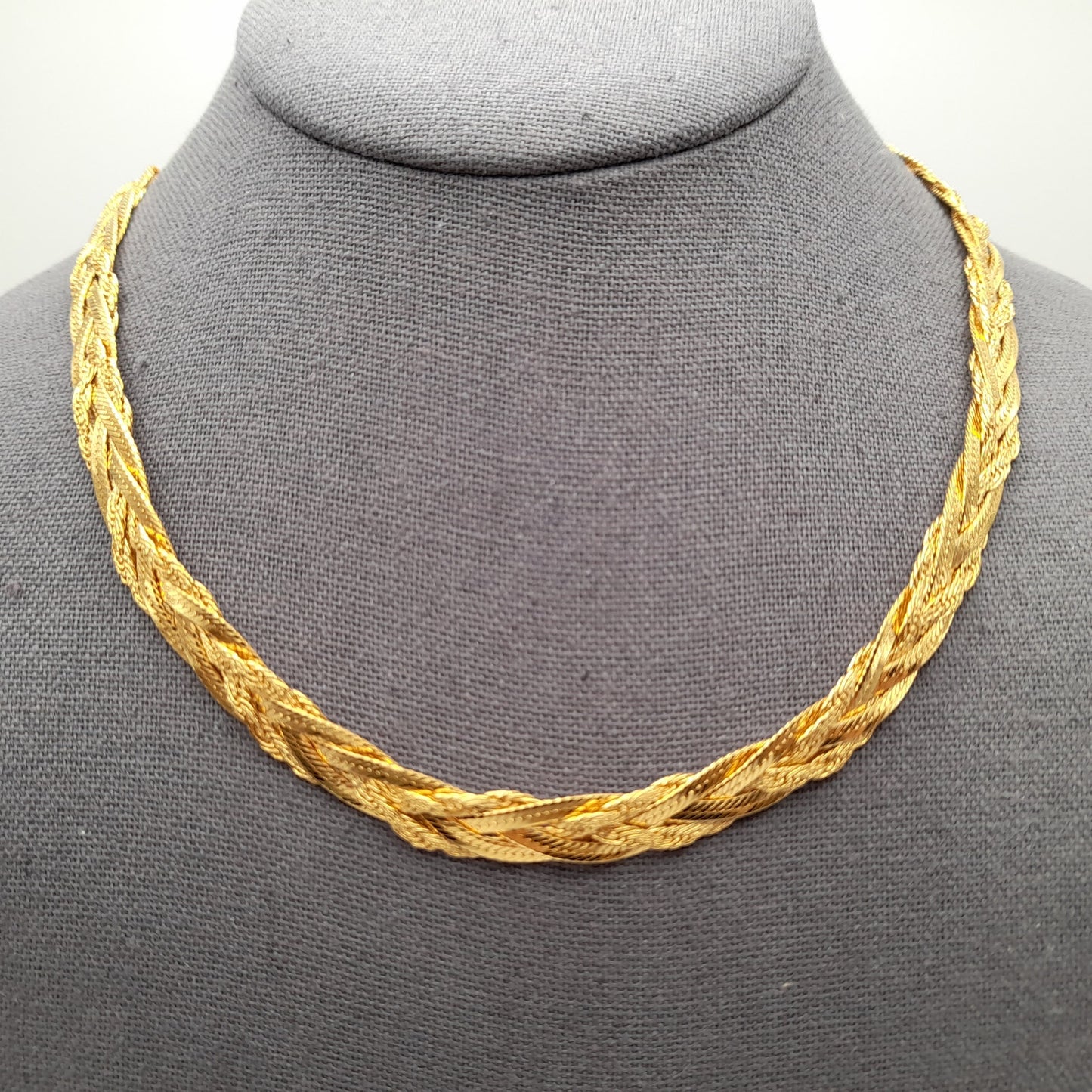 Vintage Lady Remington (LR) Four Strands Braided Chain 18 Inch Necklace