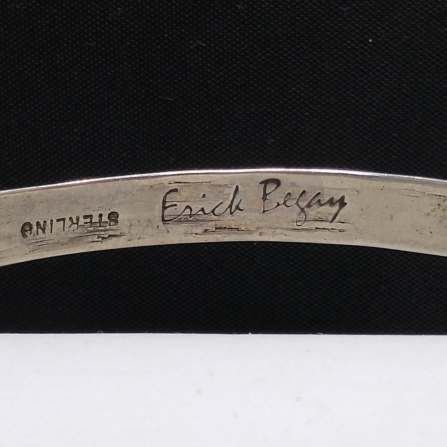 Erick Begay Sterling Silver Cuff Bracelet, Hand Crafted, Vintage Jewelry