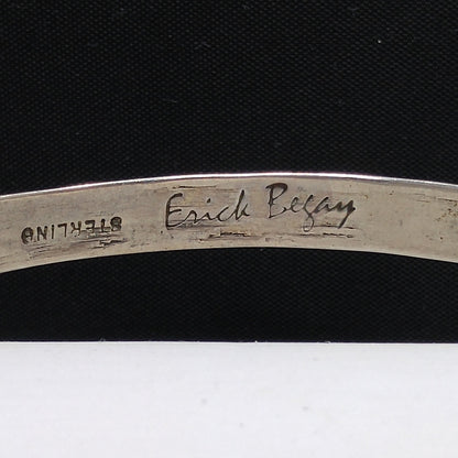 Erick Begay Sterling Silver Cuff Bracelet, Hand Crafted, Vintage Jewelry