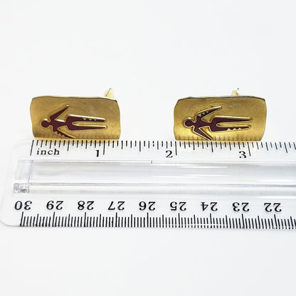 Vintage Laurel Burch "Old Soul" Clip Earrings, Gold Plated, 1980 Vintage Jewelry