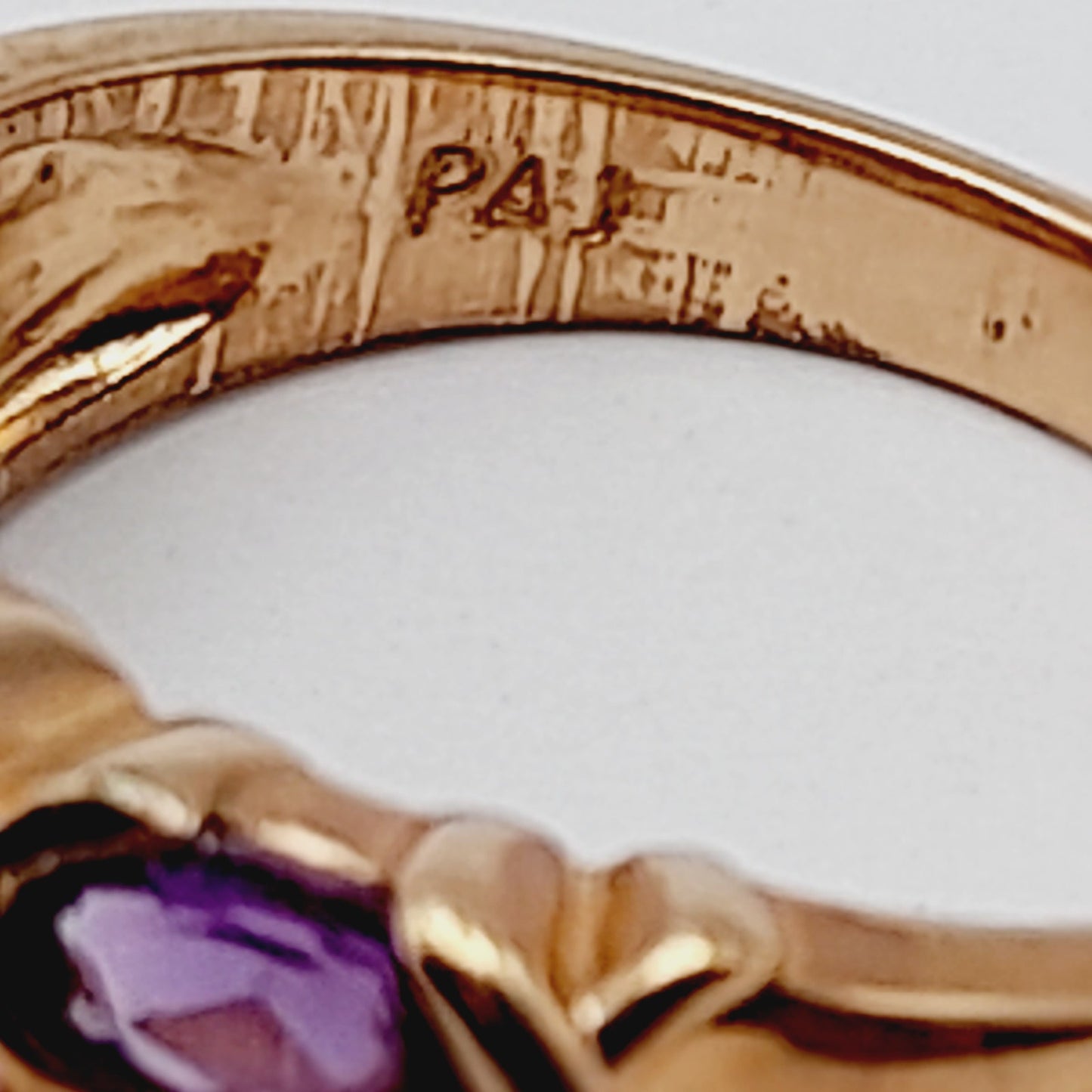 Vintage PAJ Amethyst Gemstones Size 7 1990s Ring
