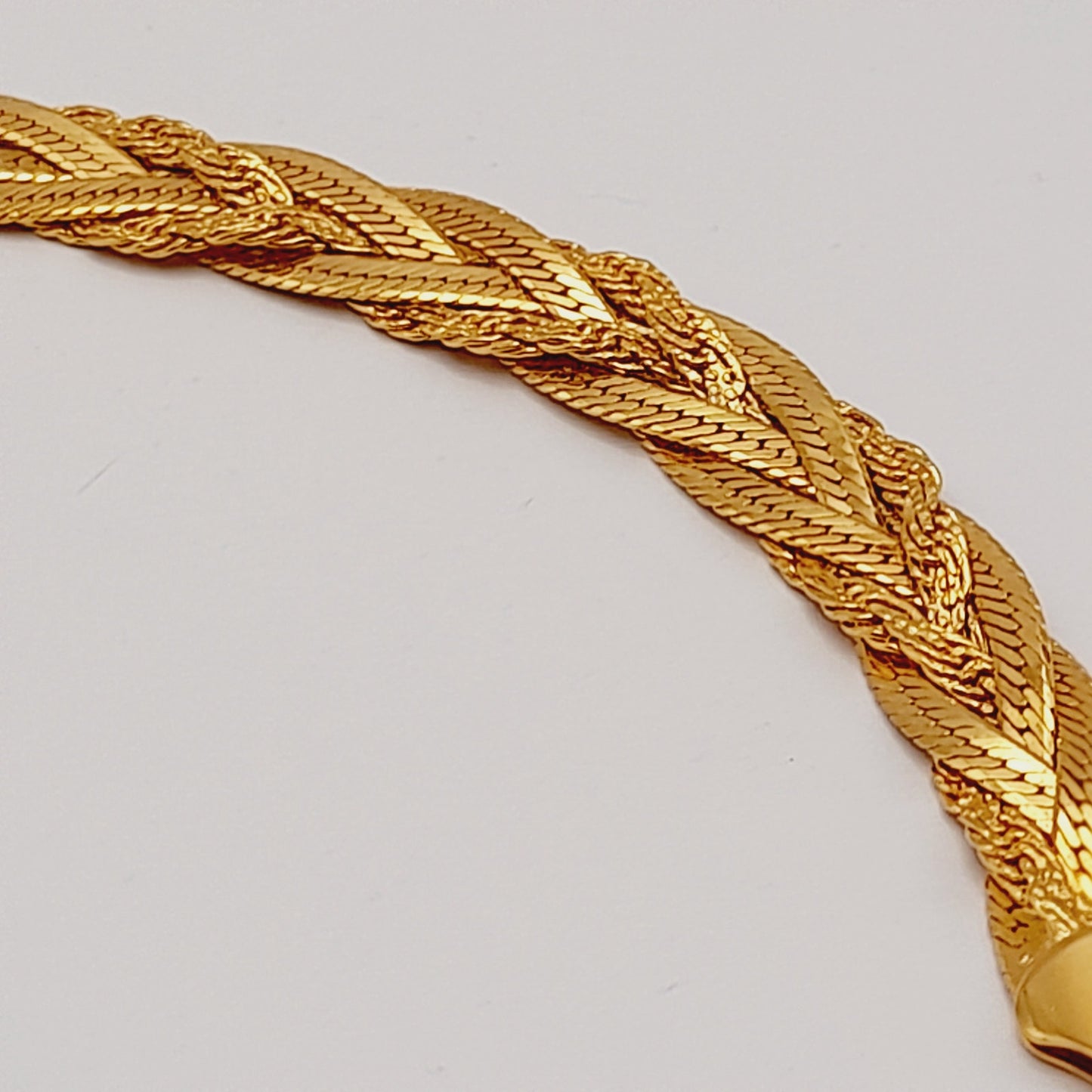 Vintage Lady Remington (LR) Four Strands Braided Chain 18 Inch Necklace