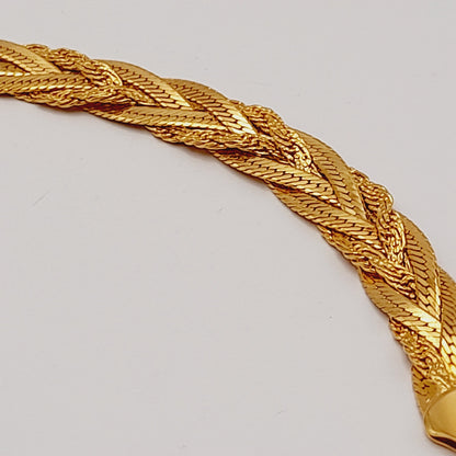 Vintage Lady Remington (LR) Four Strands Braided Chain 18 Inch Necklace