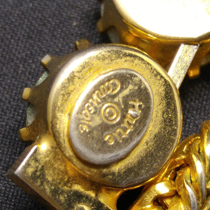 Hattie Carnegie AB Rhinestone Necklace 1950s Gold Plated Rope Vintage Jewelry