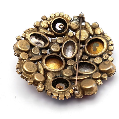 Vintage Red Rhinestone Margarita Brooch - Statement Piece