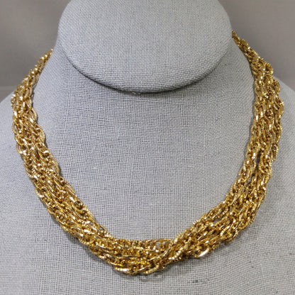 Hattie Carnegie Long Chain Necklace, 48 Inch Length Chain, 1970s Vintage Jewelry