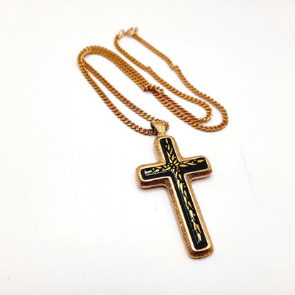 Vintage Sarah Coventry Cross Pendant Necklace, Limited Edition 1978