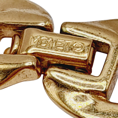 Vintage MONET Gold Plated Chain Necklace & Bracelet Set – Bold Links