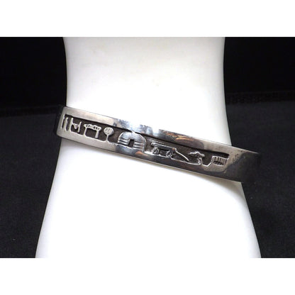 A C Henry Sterling Navajo Storyteller Cuff Bracelet, Vintage Jewelry