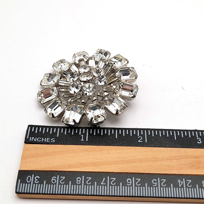 Vintage WEISS Clear Crystal Rhinestone Wedding Brooch