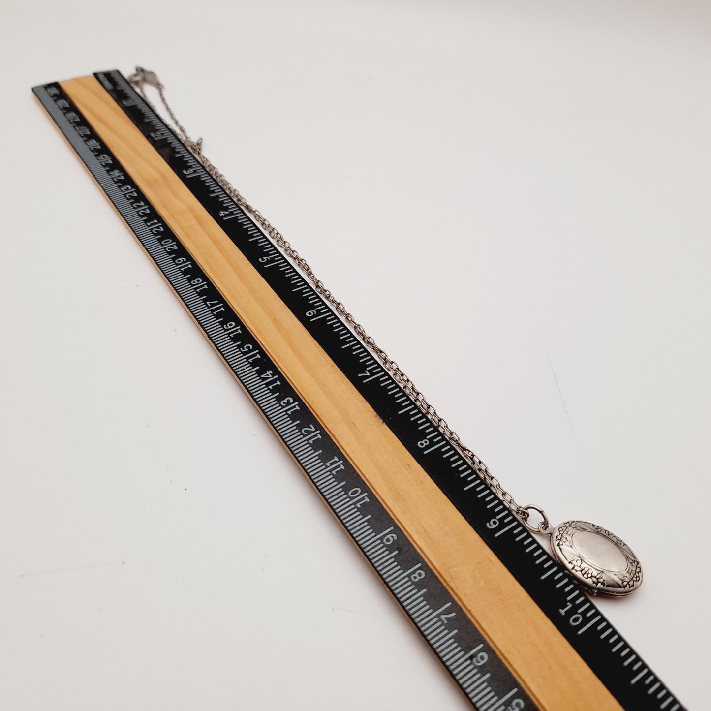 Catherine Popesco France Sterling Silver Plated Oval Locket Necklace 18”