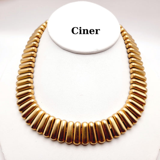 Vintage CINER Gold Plated Choker Necklace