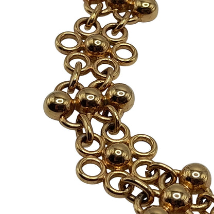 Vintage Monet Designer Matte Gold Plate Etruscan Style Choker Collar Necklace