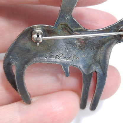 Laurel Burch Brooch, Horse with Man or Woman, 1980s Vintage Jewelry