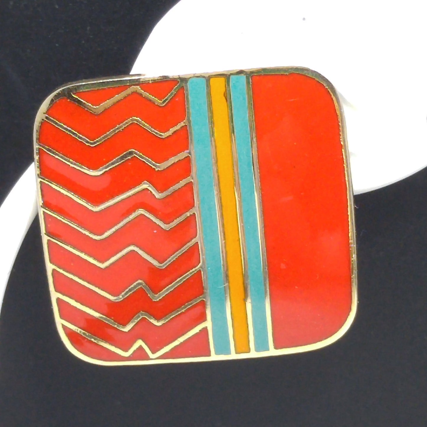 Laurel Burch "Ahktar" Post Earrings, Gold Plated, 1980s Vintage Jewelry