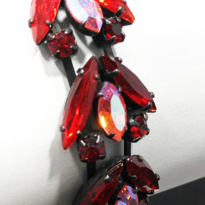 Regency Jewels Red & Pink Japanned Bracelet, 1970s Vintage Jewelry