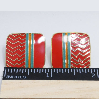 Laurel Burch "Ahktar" Post Earrings, Gold Plated, 1980s Vintage Jewelry