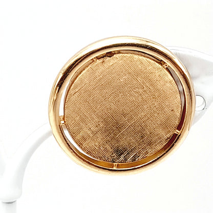 Vintage Trifari Satin Finish Gold Plated Choker Clip Earrings Set