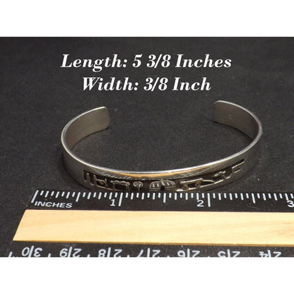 A C Henry Sterling Navajo Storyteller Cuff Bracelet, Vintage Jewelry