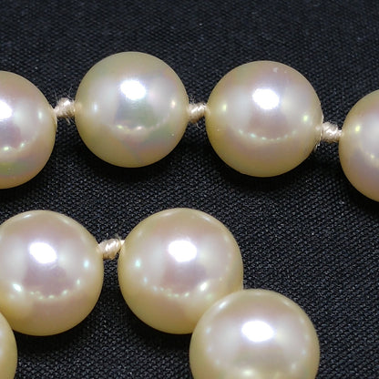 Ciner Hand Knotted Japanese Faux Pearl Necklace, Seed Pearl Clasp, 1960s Vintage Jewelry