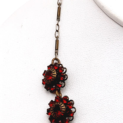 Vintage Liz Palacios Red Floral Necklace – Vintage-Inspired Sparkle from San Francisco