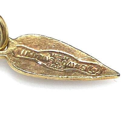 Whiting & Davis Buckle Necklace, Gold Plated, 1940s Vintage Jewelry