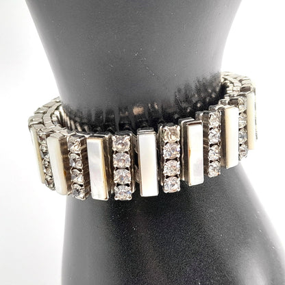Vintage Mother of Pearl Expansion Bracelet, Rare Design, 1950s
