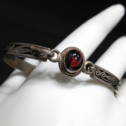 Silver Tourmaline Bracelet, Stamped 925, 1970s Vintage Bracelet