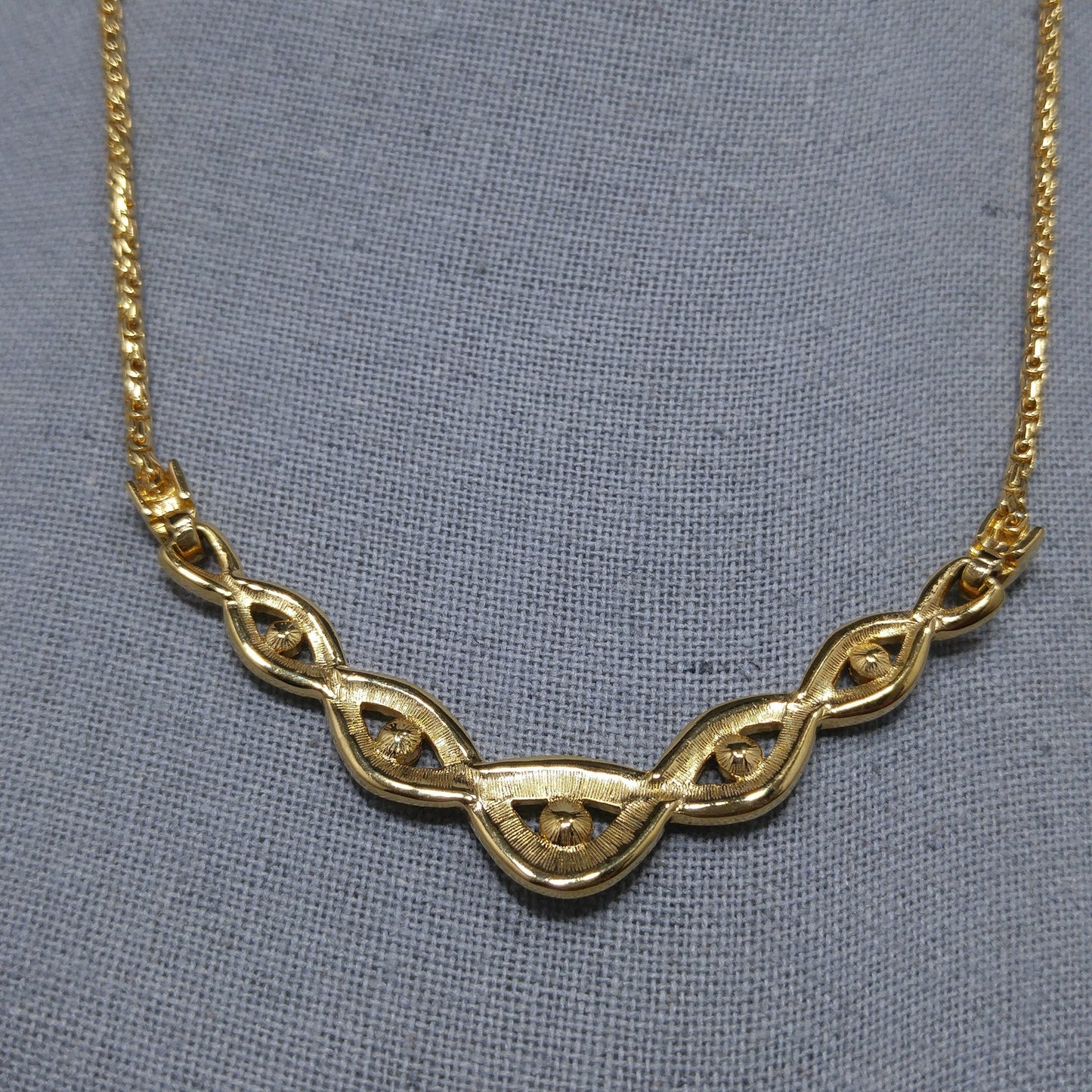 Vintage Swarovski Choker Necklace – Light Blue & Clear Crystals, Gold Plated, 1990s