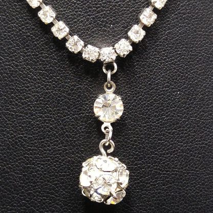Weiss Clear Rhinestone Choker Necklace, Wedding Necklace, 1950s Vintage Jewelry