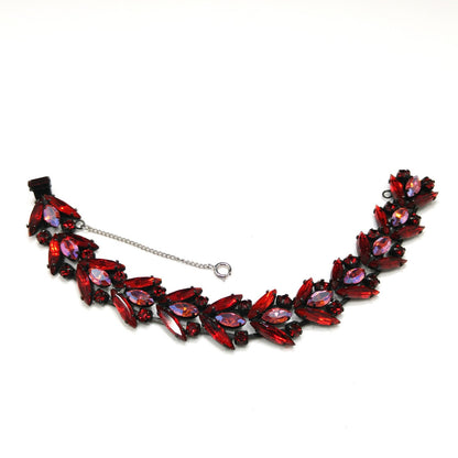 Regency Jewels Red & Pink Japanned Bracelet, 1970s Vintage Jewelry