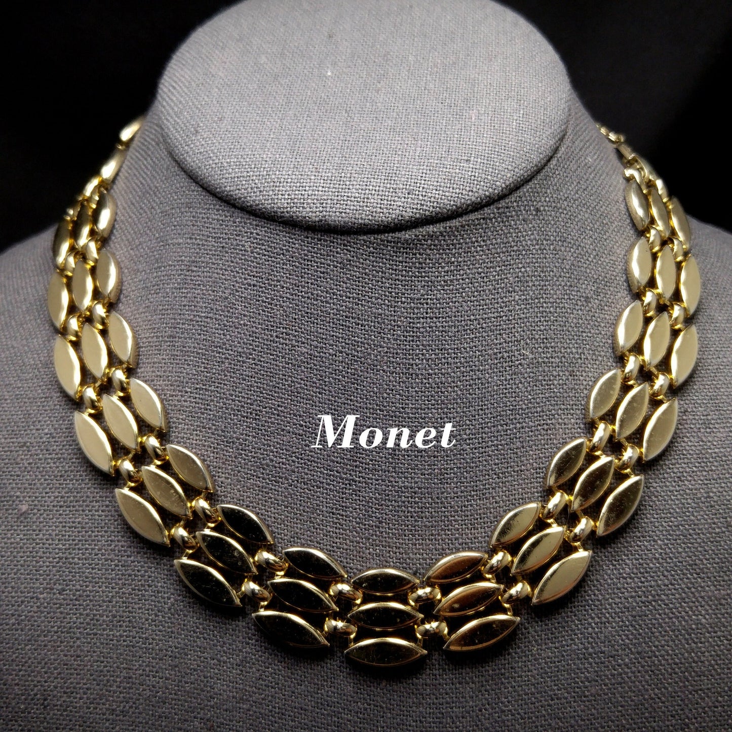 Monet Carousel Series Necklace, Book Piece, 1950s Vintage Jewelry